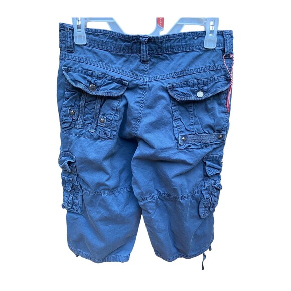 Lr scoop blue multi-pocket cargo cotton shorts classic size W30 - Picture 2 of 11